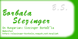 borbala slezinger business card